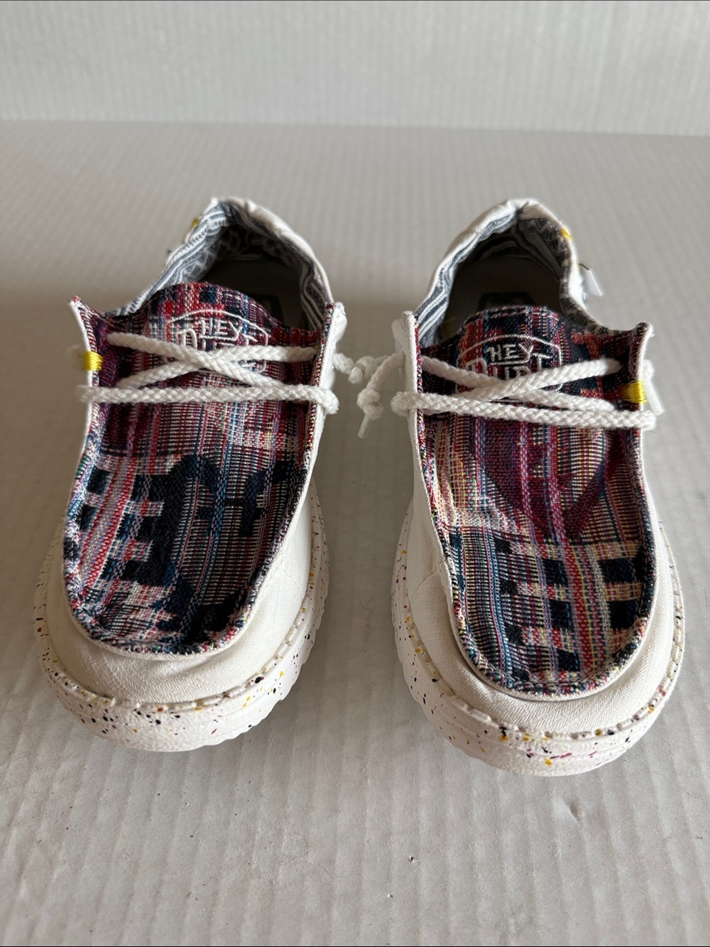 Hey Dude Wendy Boho Distressed Aztec Loafers - Picture 7 of 11